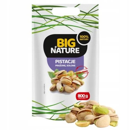 BIG NATURE 800g Pistacje prażone solone