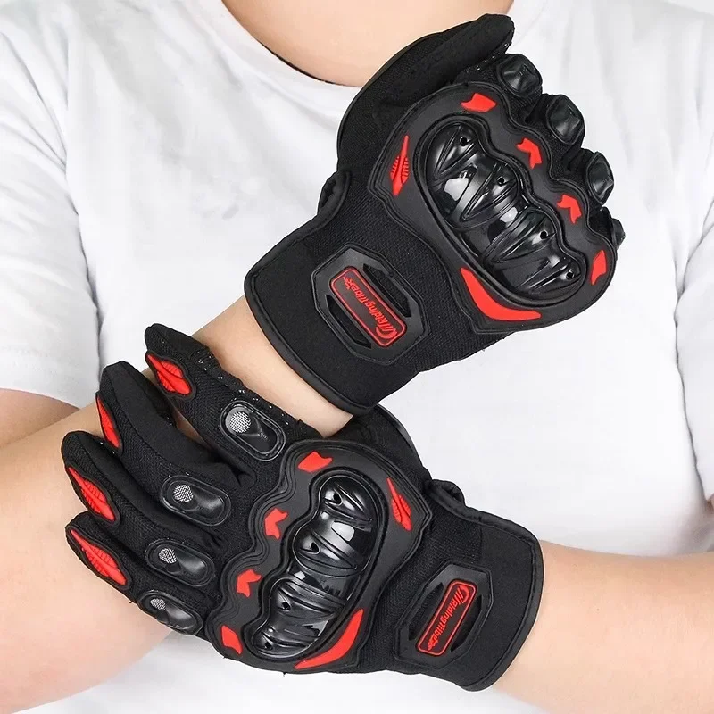 

Summer Motorcycle Fabric Riding Hiking Gloves Touchscreen Anti-Drop for Men Women Electric Road Offroad Bike Driving Work Glove