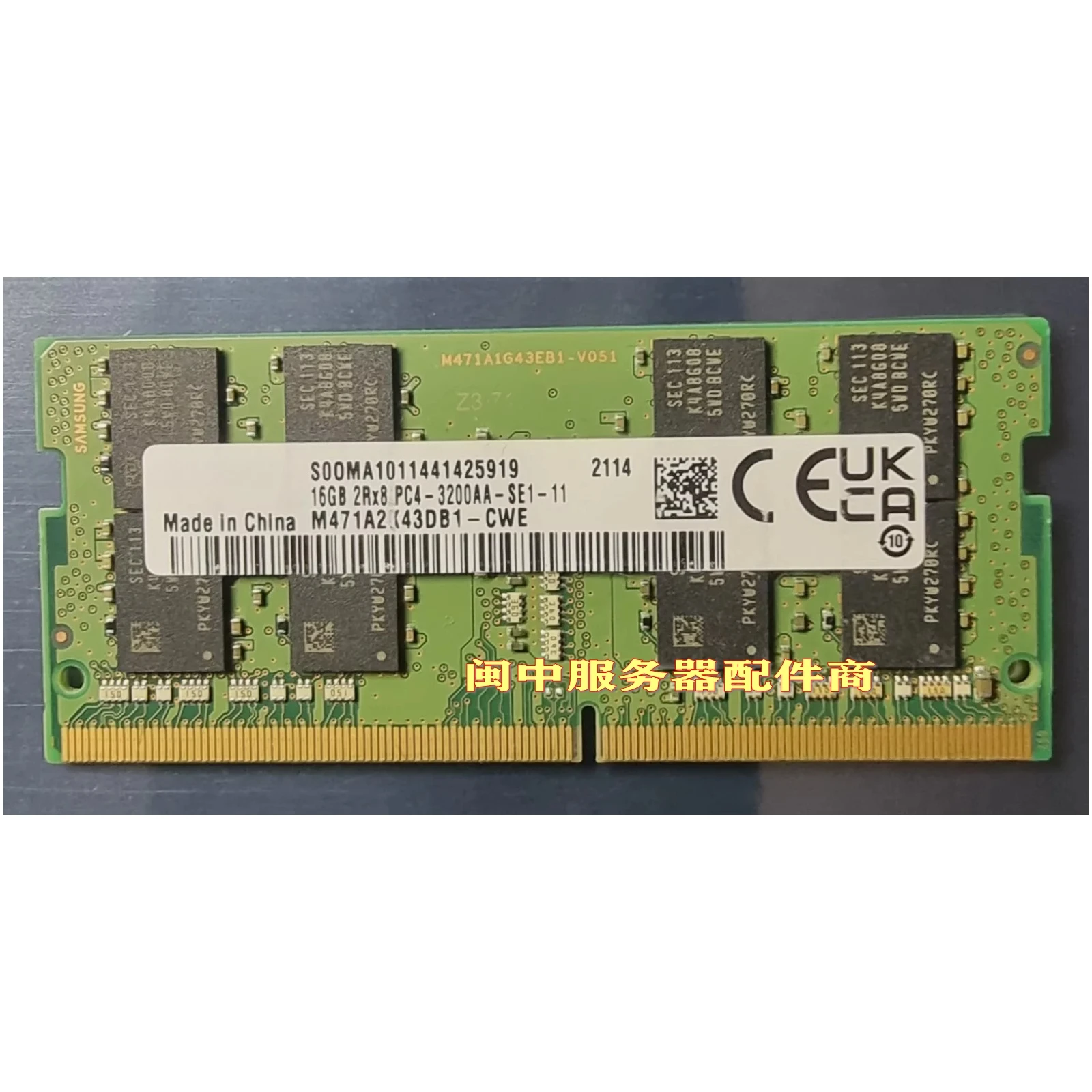 

For Samsung 16G 2RX8 DDR4 3200 Notebook Memory M471A2K43DB1-CWE PC4-3200AA