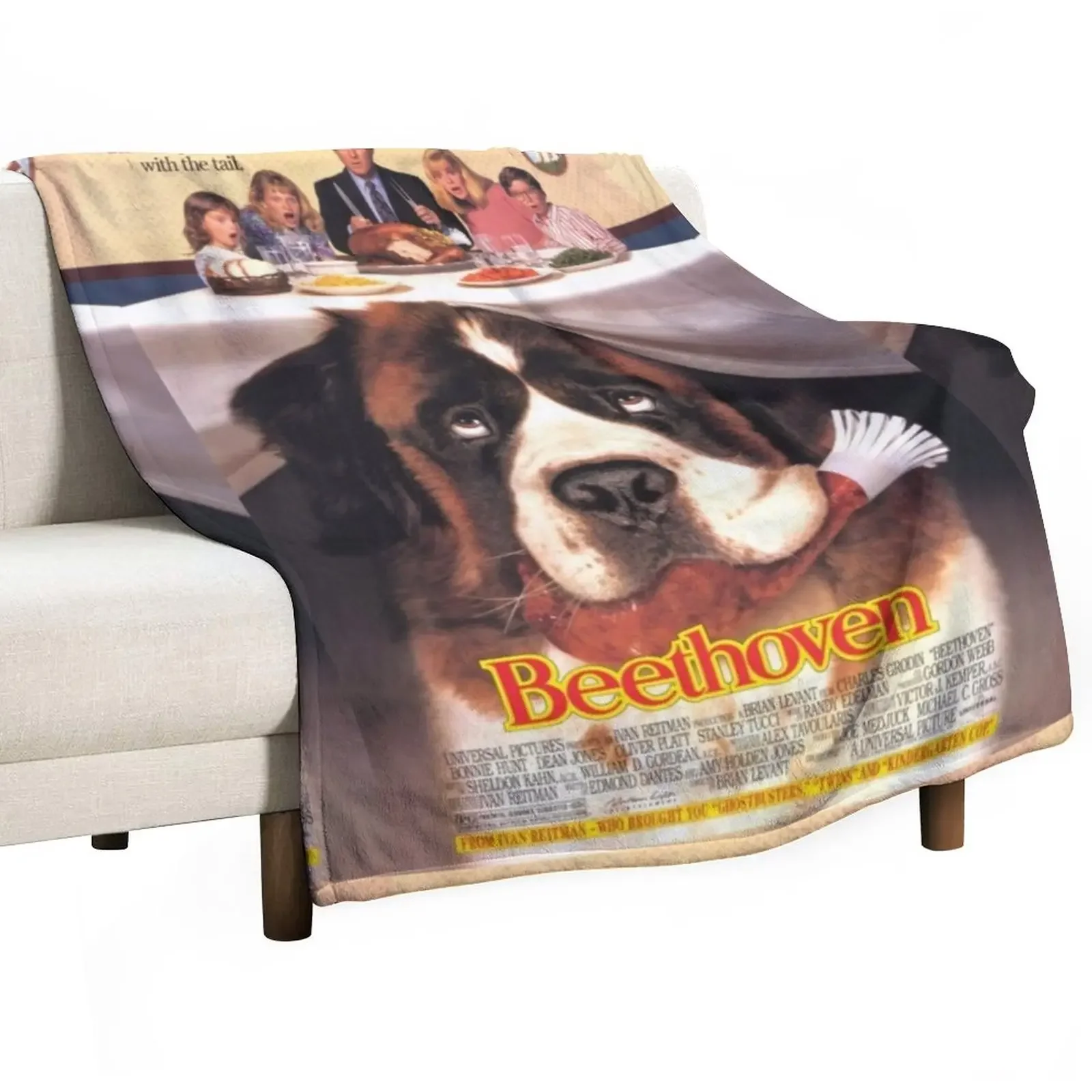 

Beethoven Dog Movie Throw Blanket Heavy Decoratives Furrys Soft Big Blankets