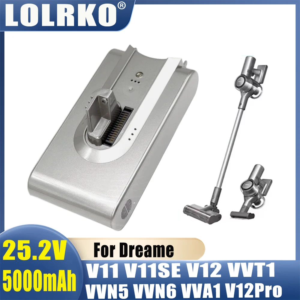 5000 mAh Li-Ionen-Akku für Dreame Hand-Akku-Staubsauger V11 V11SE V12 VVT1 VVN6 VVA1