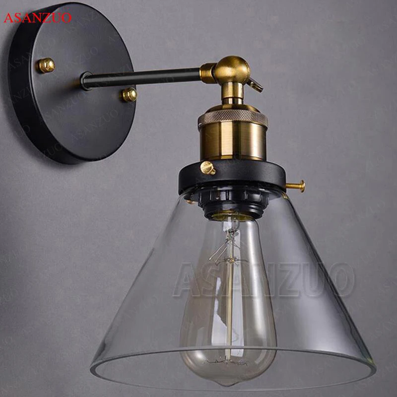 Imagem -03 - Long Swing Arm Wall Light Fixture Edison Bulb Retro Vintage Wall Lamp Abajur de Vidro Loft Estilo Industrial Sconce Ajustável