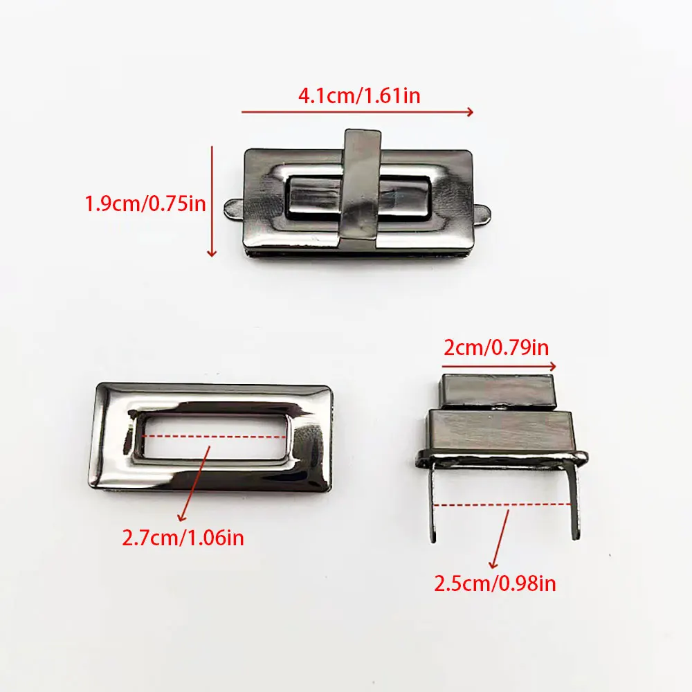 1Pcs Women Bag Turn Twist Locks Clasp Handbag Closure Toggle Latch Metal Buckles Screw Switch Lock Purse Repair Accessories