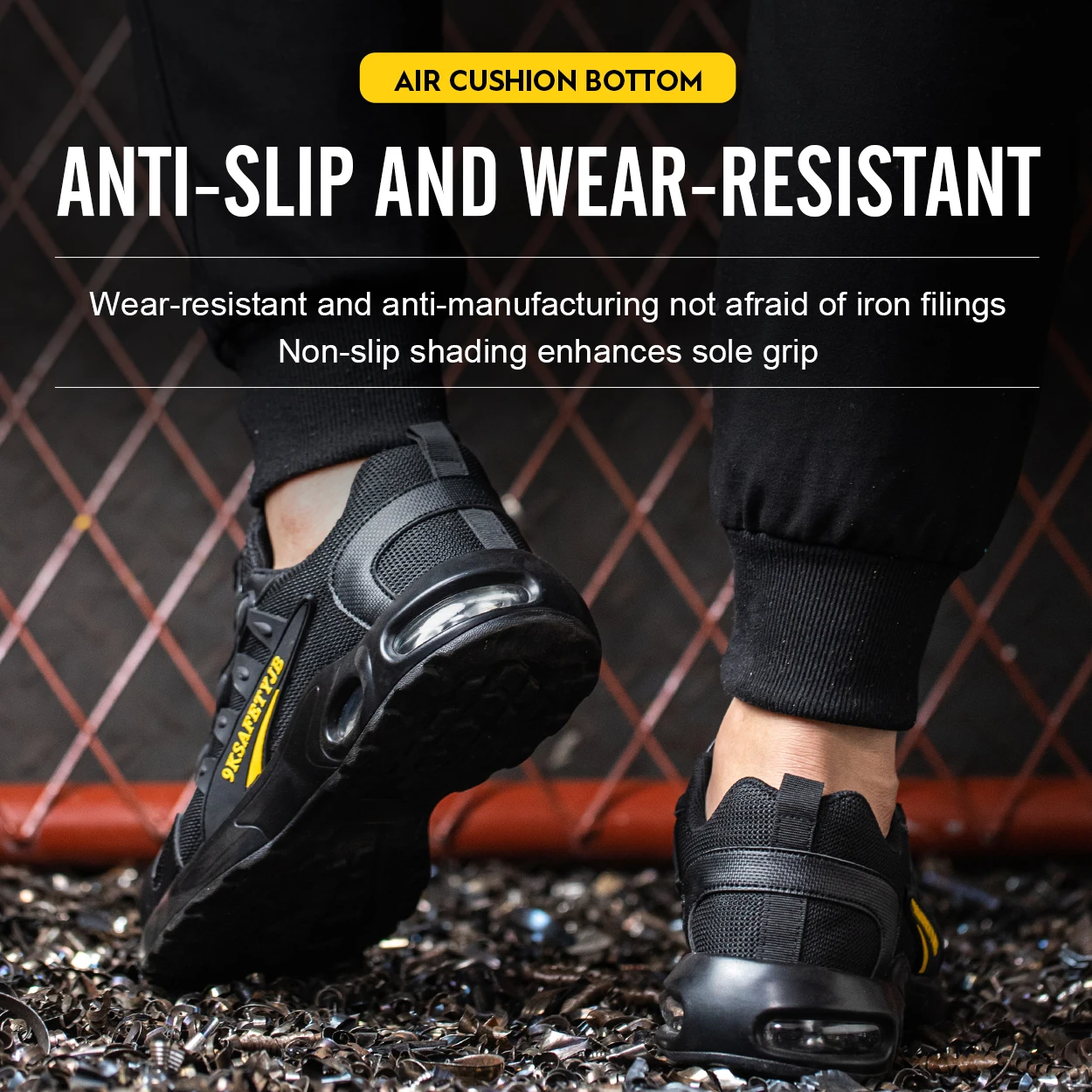 New Style Rotary Buckle Security Boots for Men Women Work Sneakers Breathable Steel Toe Shoes Safety Shoes Puncture-Proof