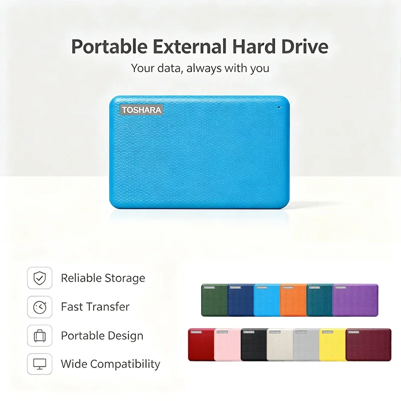 NEW V10-1 blue/white/Navy Blue Portable External Hard Drive USB3.0 MobileHDDStorage Disk for Laptop Desktop PC File Data Backup
