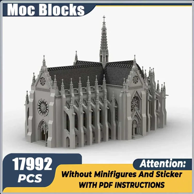 

City Street View Moc Building Blocks Cathedral Architecture Technical Bricks DIY Assembly Construction Toy For Holiday Gifts