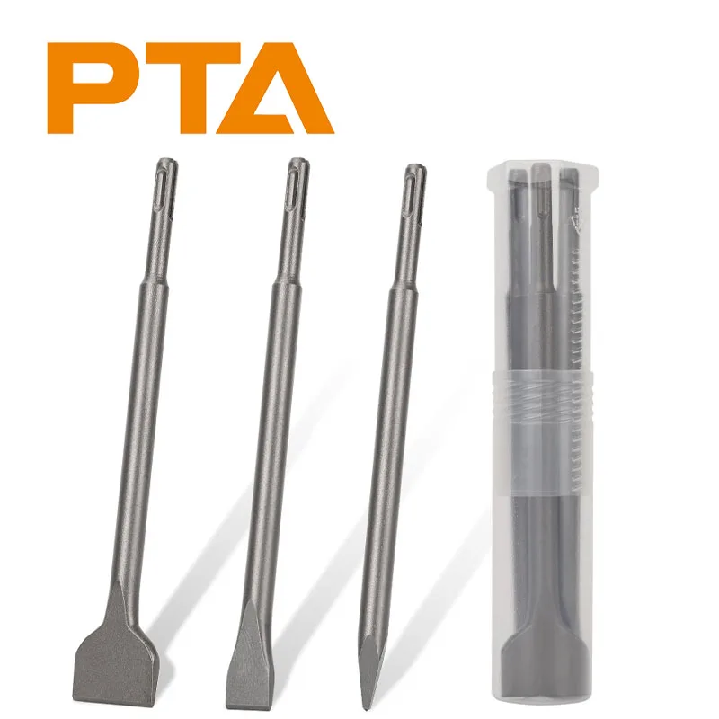250mm Chisel Set SDS Plus Shank Electric Hammer Drill Bit Point Groove Flat Chisel Masonry Tools for Concrete Brick Wall Rock