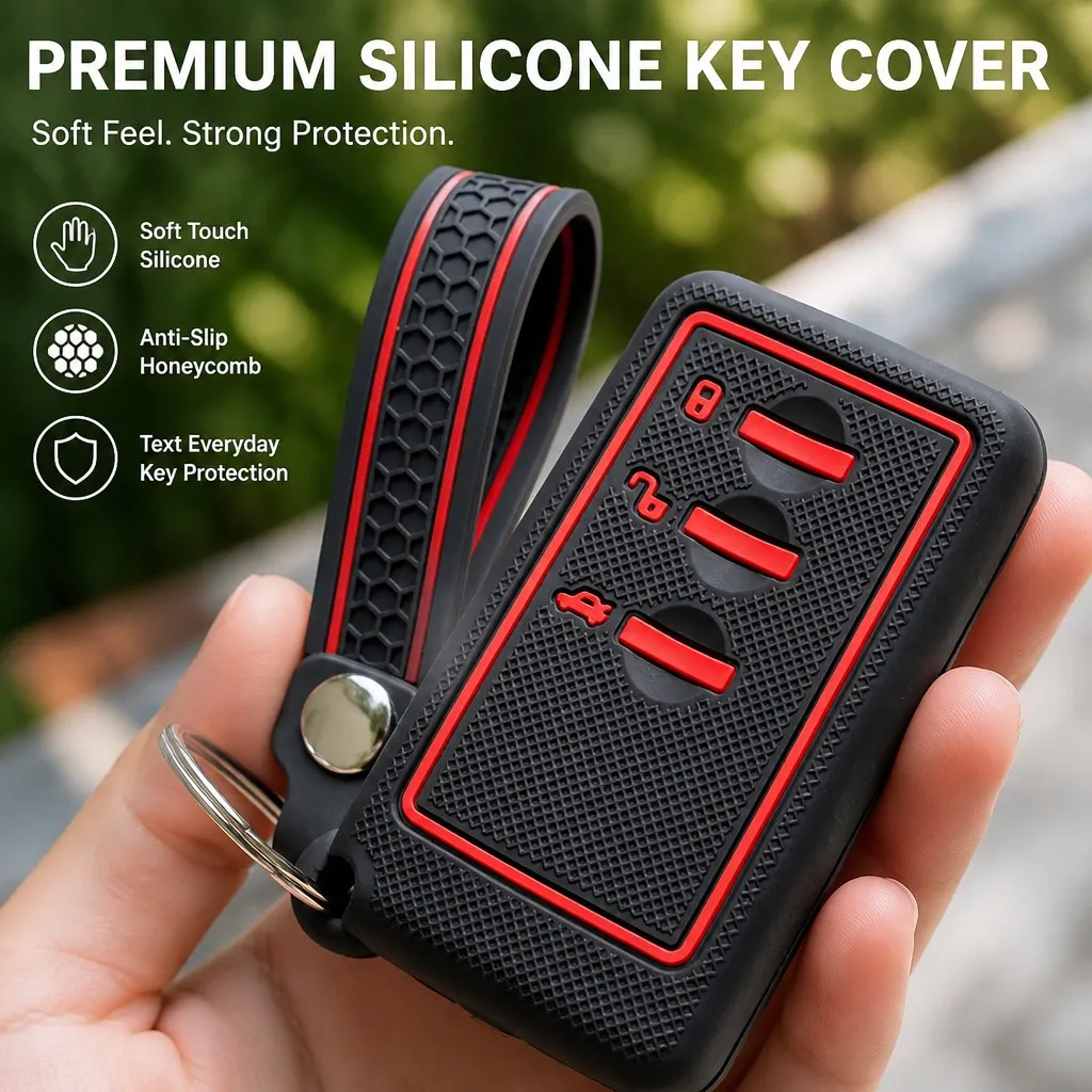 Key Fob Cover for Subaru Forester Outback Crosstrek Impreza Ascent WRX with Keychain Anti-Scratch Shockproof Soft Grip New