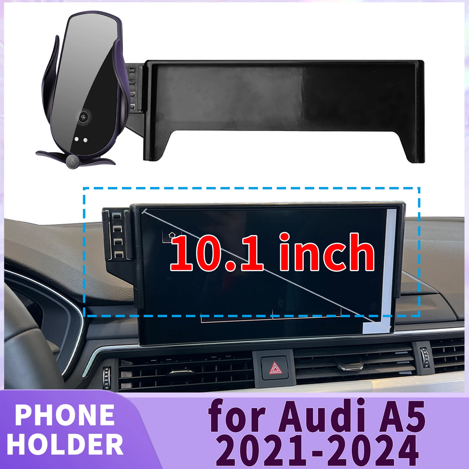 

fit for Audi A5 2021 2022 2023 2024 10.1 inch Screen Base Phone Holder Mount ​​ Secure Clip Car​​ accessoires