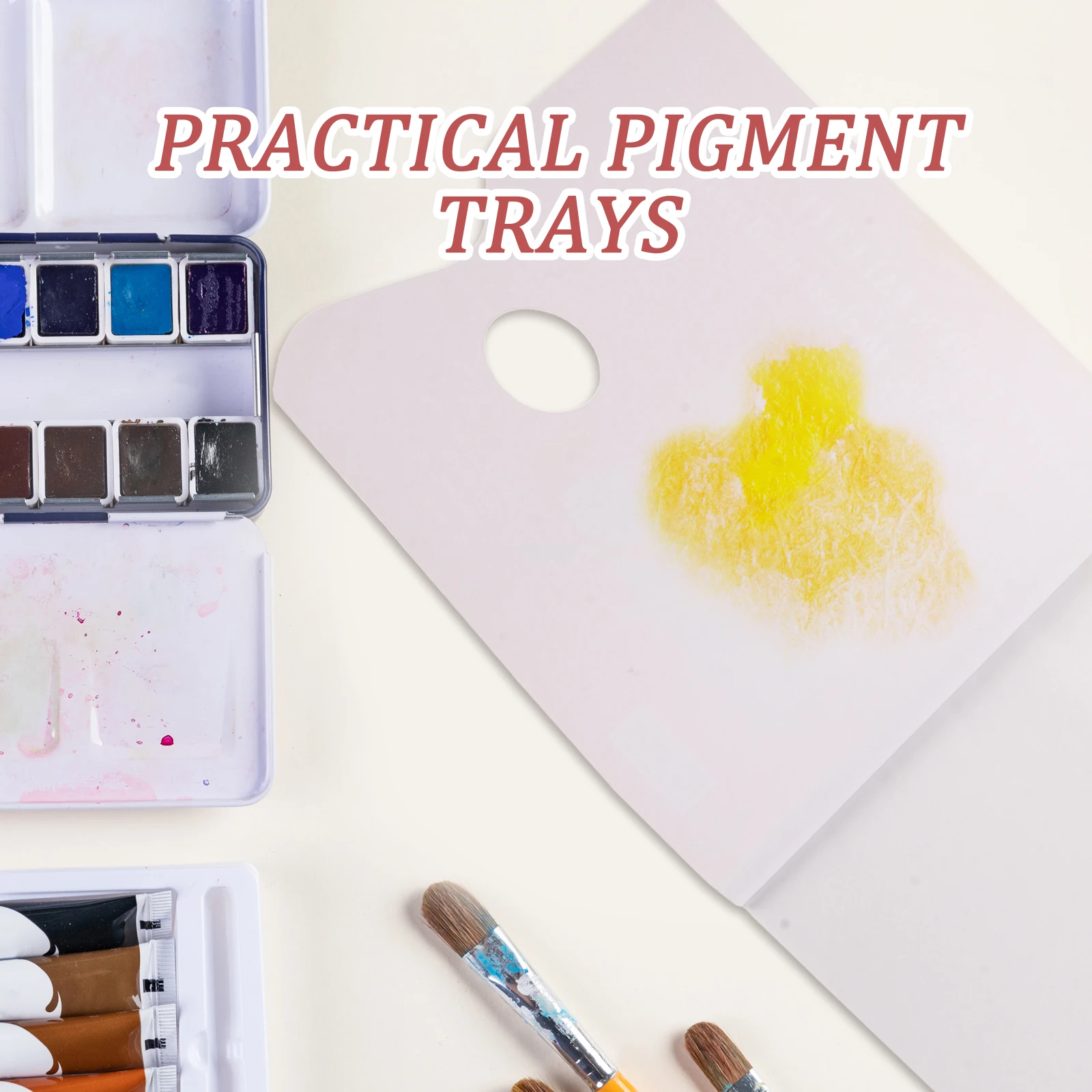 

Multi-functional Palette Color Paper 305x230mm Durable Paint Mixing Trays Watercolor Mixer Practical Pigment Trays Artist Paint