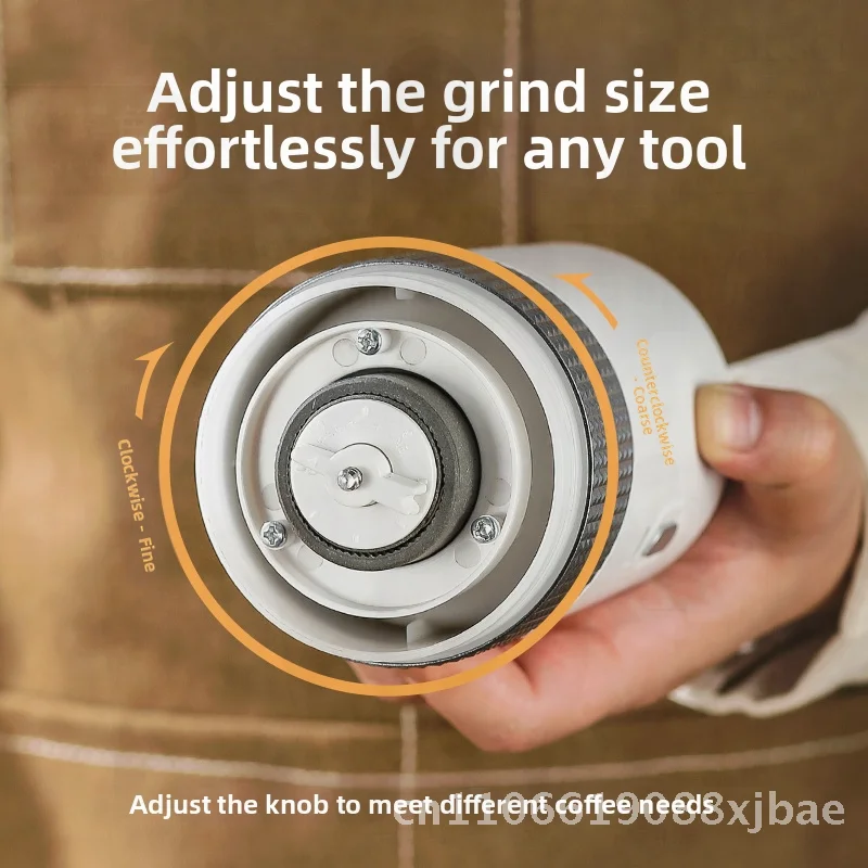 

Портативная электрическая кофемолка, кофемолка, зарядка через USB, автоматическая из нержавеющей стали с регулируемой степенью грубости для домашнего использования