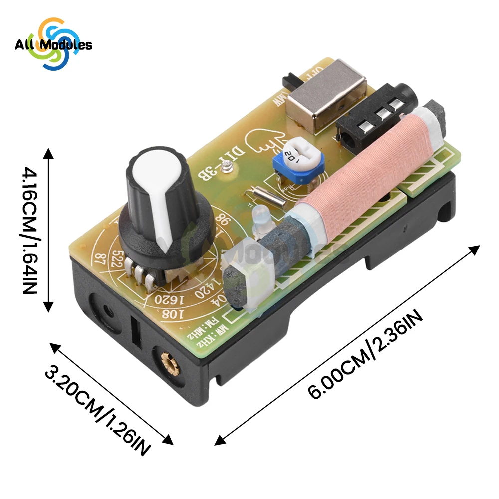 87-108MHz AM/FM Medium Wave FM Two Band Stereo Digital Tuning Machine Headphone Radio Module Kit Diy Production Teaching Product