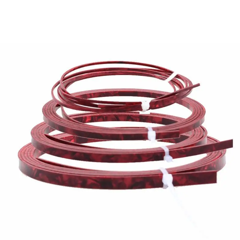 Guitar Accessories Celluloid Binding Strip for Acoustic Guitar – Red Pearl Style 6/5/4/2MM Width Wood Guitar Edge Binding
