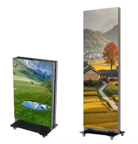 Indoor Floor Standing LED Poster Screen P1.5 8K HDR10+ LED Advertising Display Video Wall For Hotel Lobby Digital Signage
