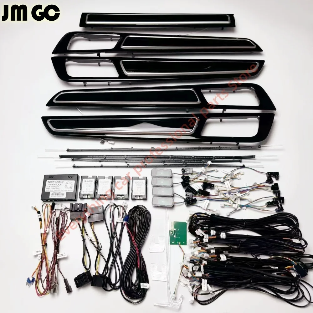 Car LED Ambient light for Porsche Cayenne 64 color Door Dynamic light guide decorative panel  Atmosphere modification parts