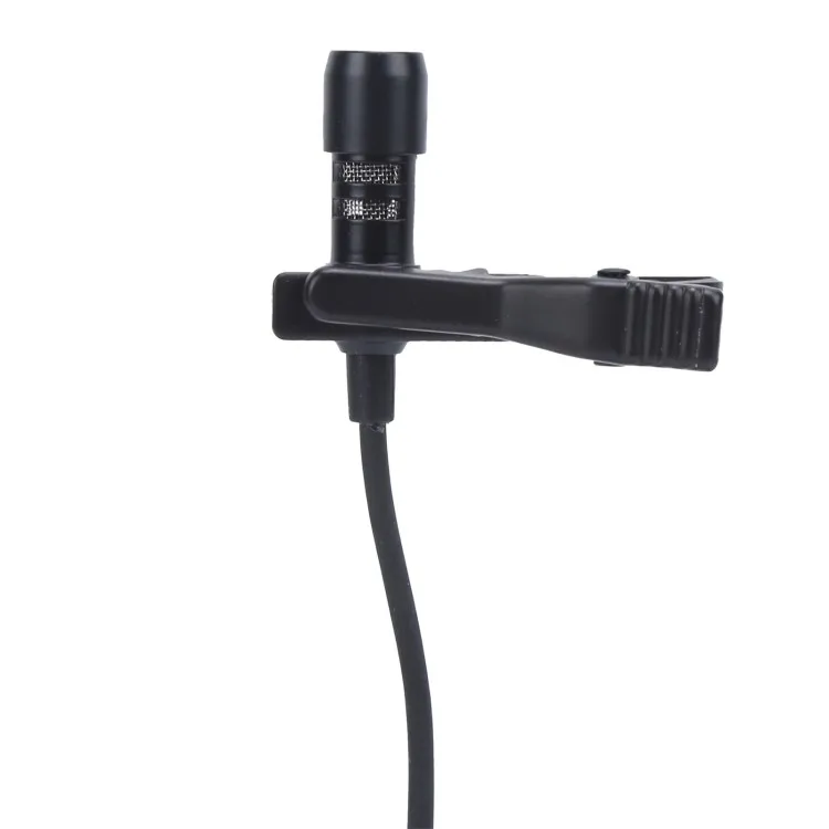Clipe de microfone de lapela com fio no microfone de lapela mini portátil com redução de ruído para transmissão