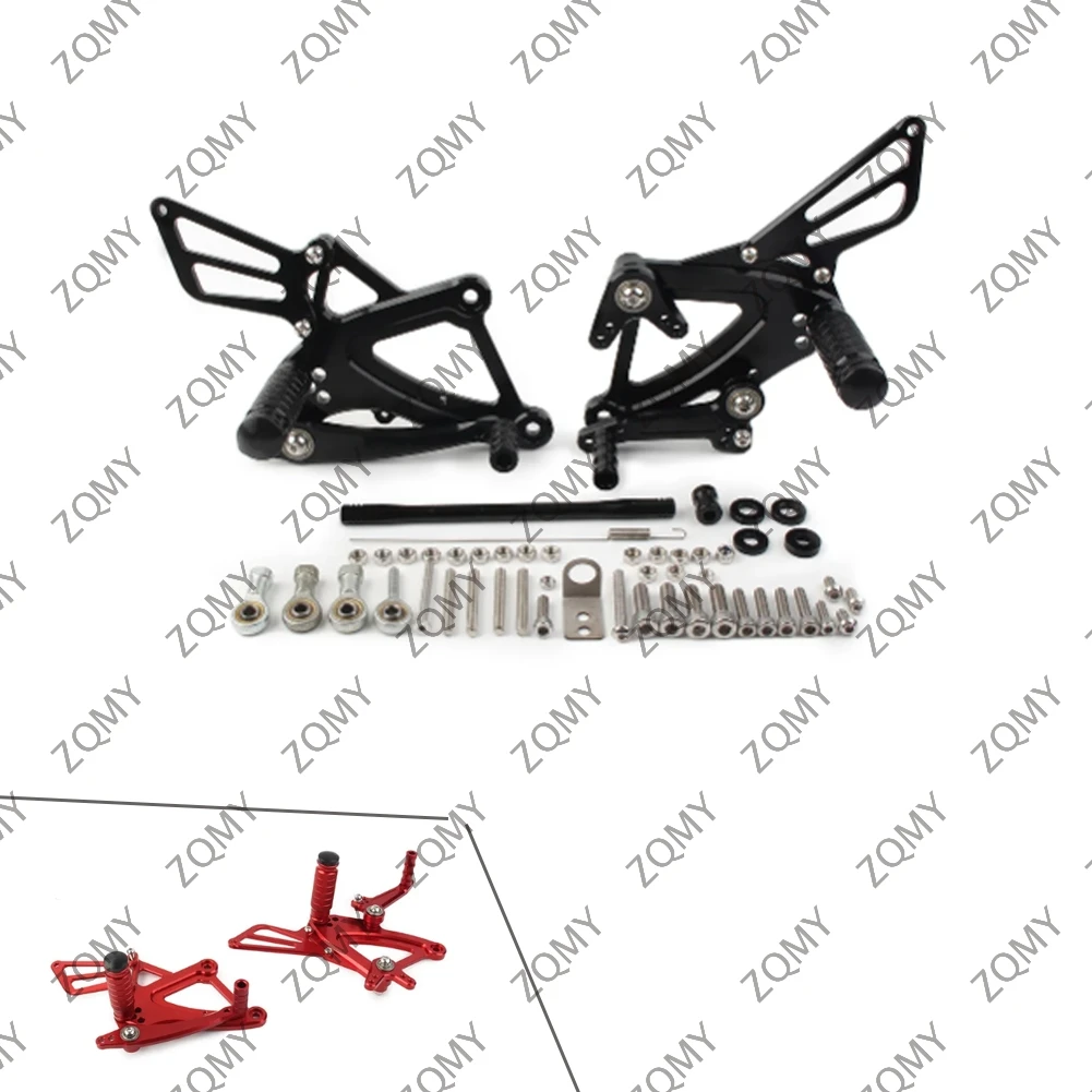 

CNC Motorcycle Rearsets Footpegs Rear Set Pedal Accessories For CBR500R 400R CB500F 400F 2013 2014 2015 Black/Red