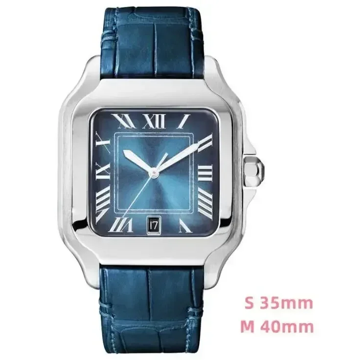 Top Quality Luxury Wristwatch Santos Mens Watches Steel Automatic Mechanical Movement for Men