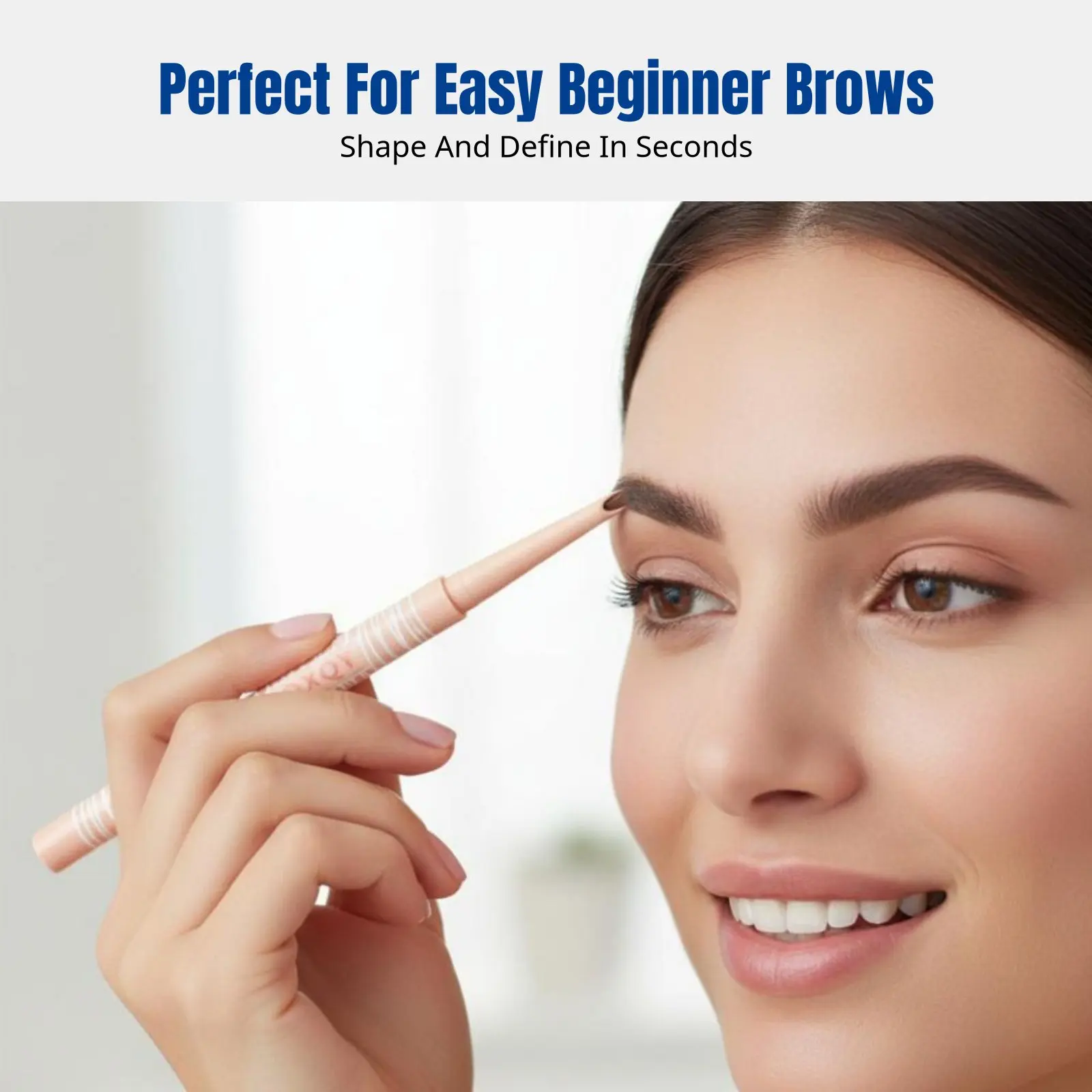 Double-ended brow definer, shaped tip, long-lasting, water-resistant, smudge-proof, natural finish, bold eyebrow outline view 5