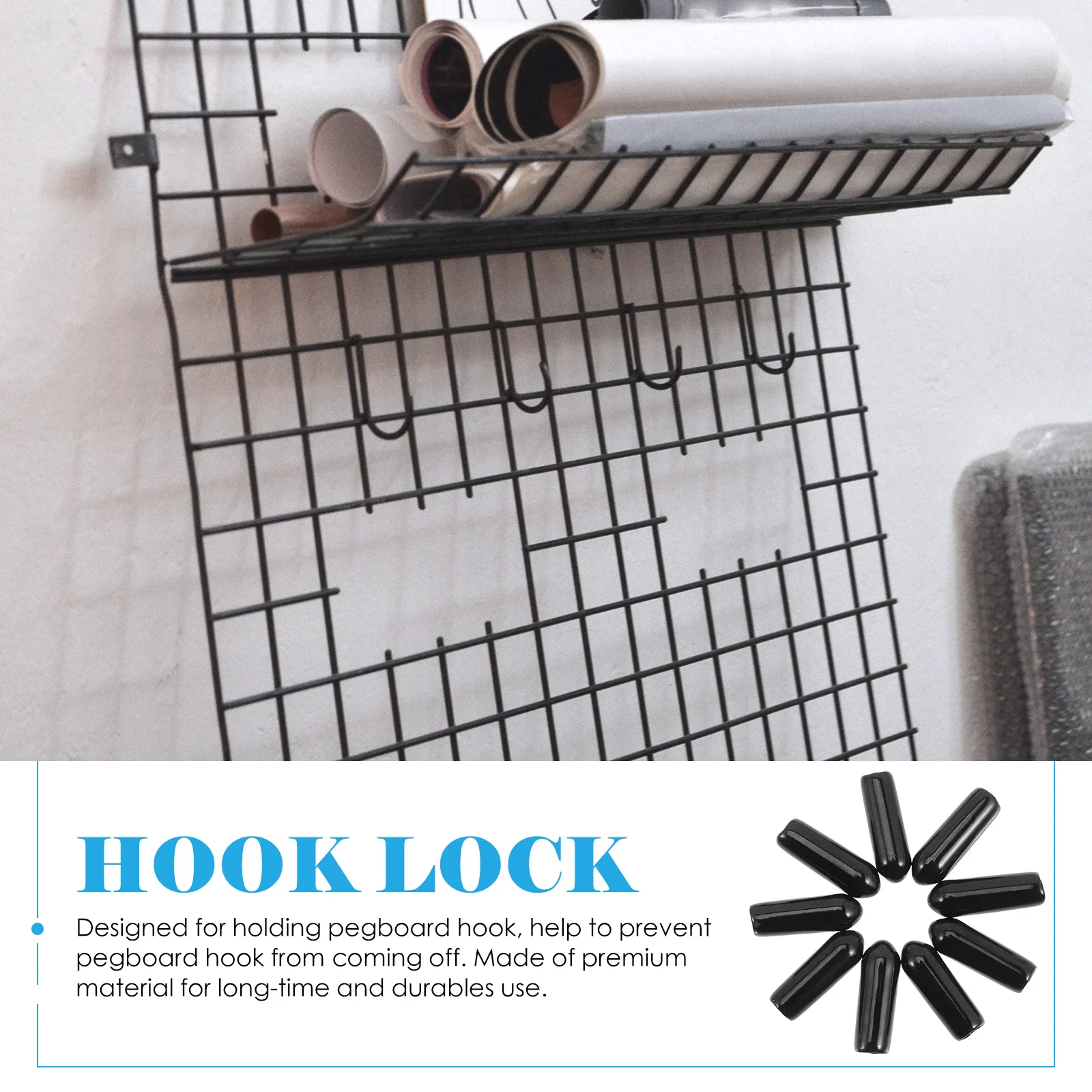 500 قطعة Pegboard هوك أقفال البلاستيك الوتد هوك سدادة ل 1/4 بوصة Pegboard كليب معلقة التجنيب المرآب تخزين المنظمون #3