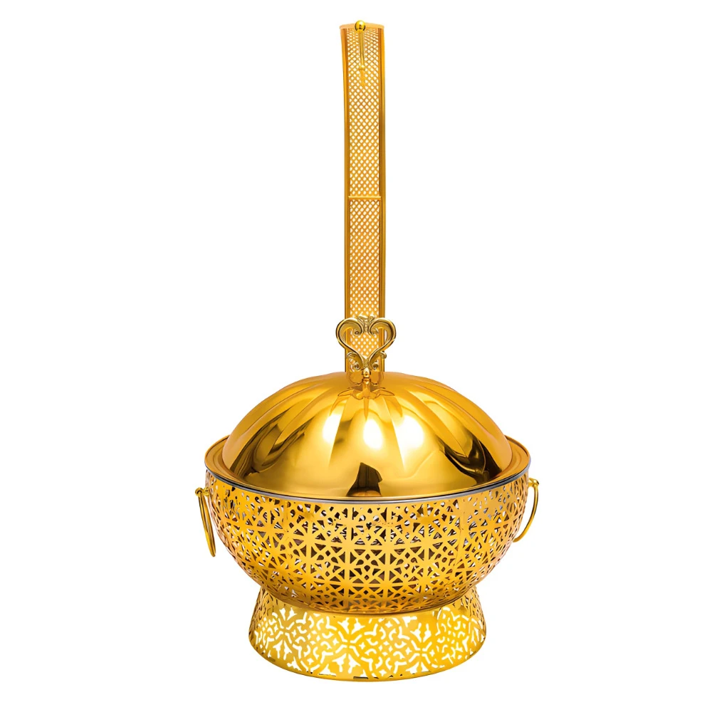 골드 럭셔리 히터 호텔 케이터링 장비 서버 샤핑 디쉬 뷔페 음식 보온기