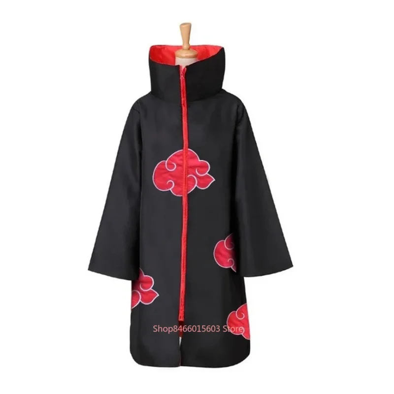 Anime Christmas cloak set Akatsuki ring cosplay costume Ninja coat mantle Deidara Red Cloud robe Halloween party gifts