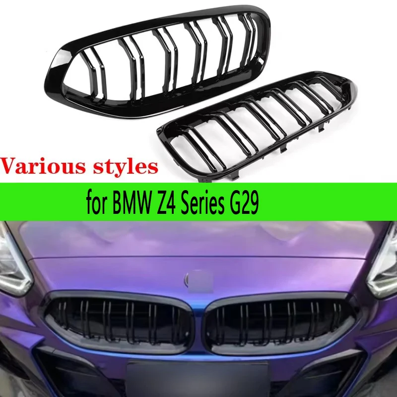 

Решетка радиатора (гриль) для BMW Z4 серии G29 2019+ (черная, трехцветная), стиль M40i, для моделей 25i, M40i, из АБС-пластика