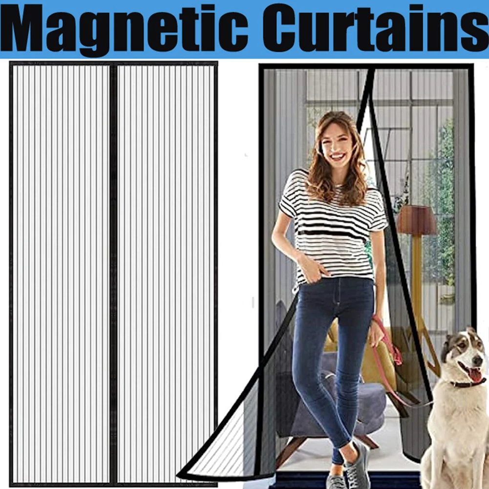 ستارة باب شاشة مغناطيسية ، شبكة مضادة للبعوض ، شبكة شاشة الحشرات الطائرة ، إغلاق أوتوماتيكي ، 5 أحجام ، تركيب سهل ، جديد ، #3