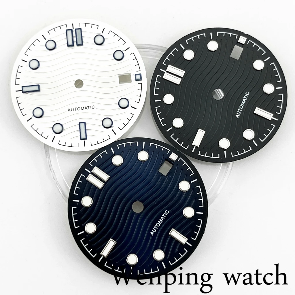 31mm Sterile Watch Dial With Green Luminous Fit NH35 NH36 ETA2824 2836 MingZhuDG2813 3804 Miyota8205 8215 821A 82Serie Movement