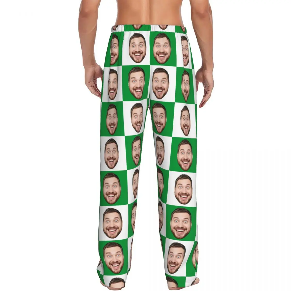 سراويل بيجامة مخصصة لصور الوجه للرجال مطبوعة حسب الطلب ملابس نوم مع جيوب #3