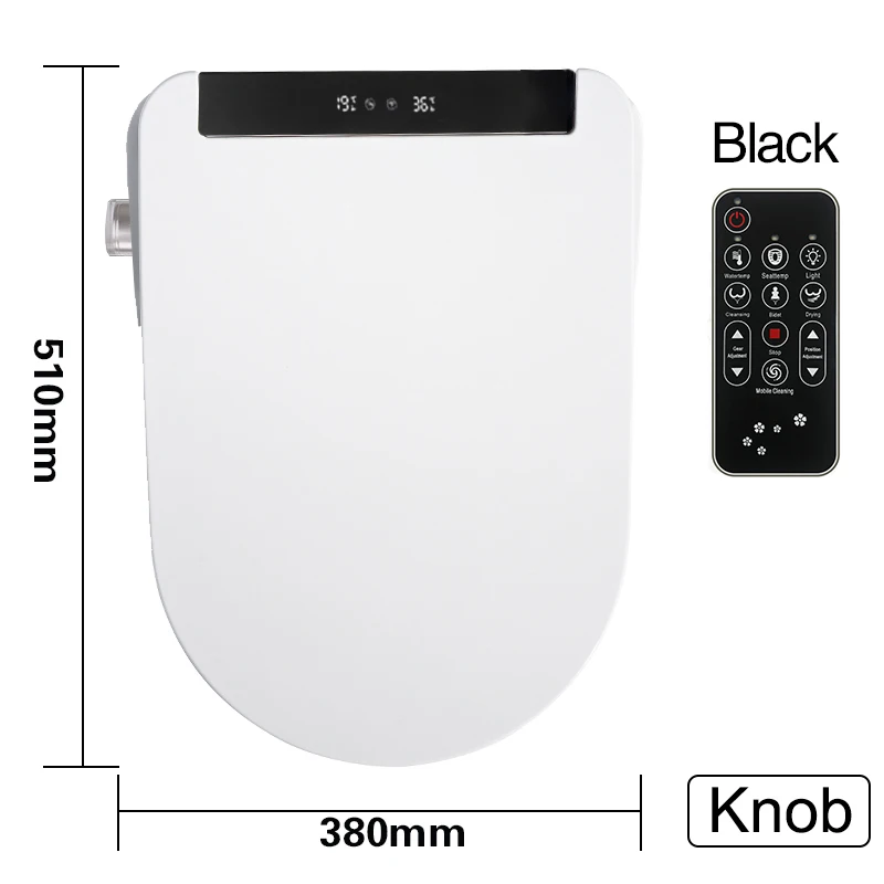 Foheel Black Knop Control Intelligente Wc-Bril Lcd Langwerpig Elektrisch Bidet Smart Bidet Verwarming Stoel Bidets Wc F3-5