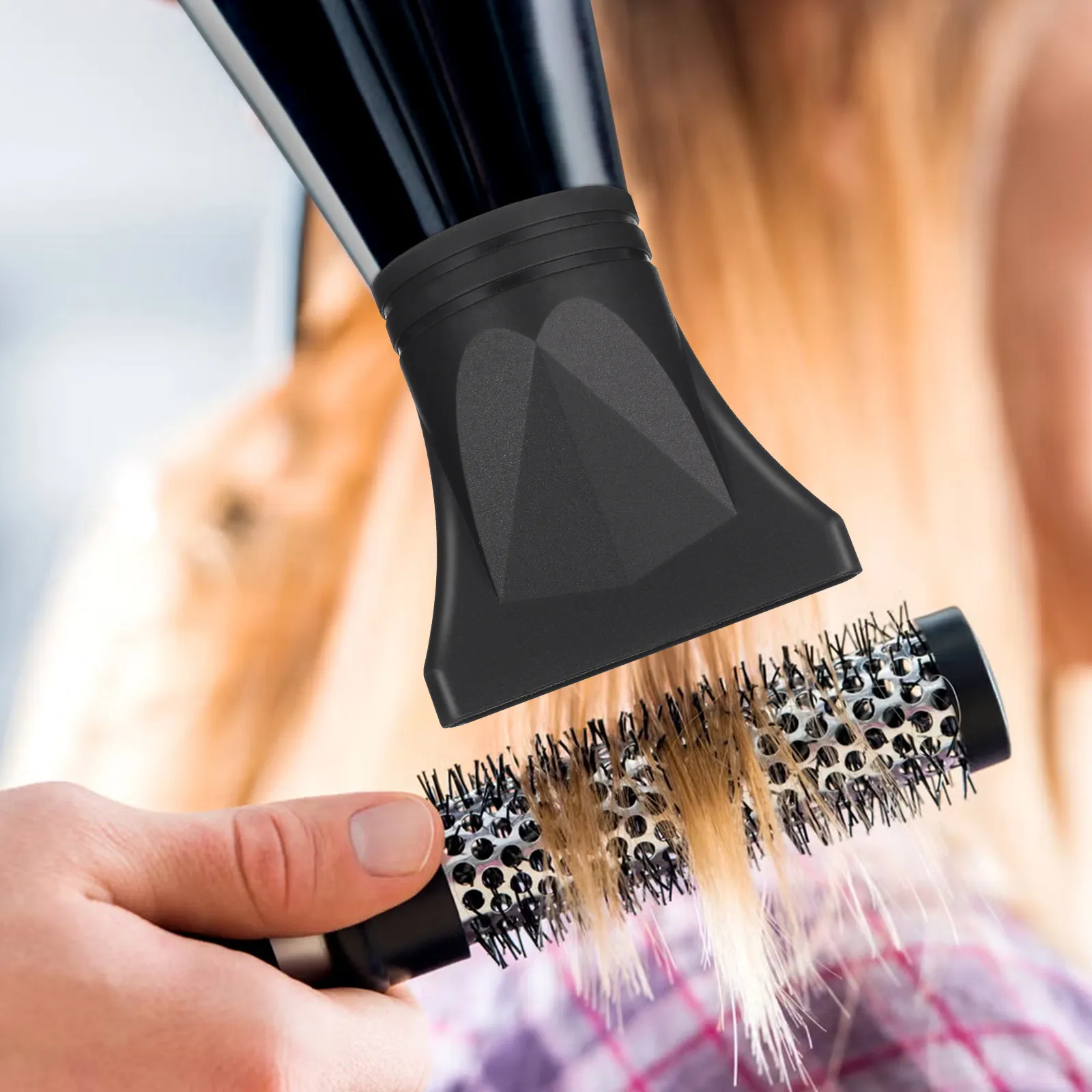2Pcs Black Hair Dryer Nozzle Diffuser Attachment for Professional Styling Heat Resistant Nylon Universal Blow Dryer Nozzle