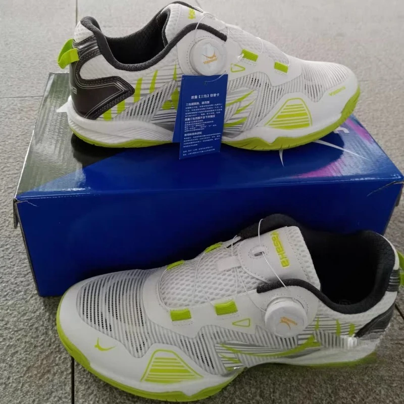 Original Brand Professional Table Tennis Shoe Comfortable Quick Lacing Badminton Trainers Athletic Shoe Outdoor Court Shoe