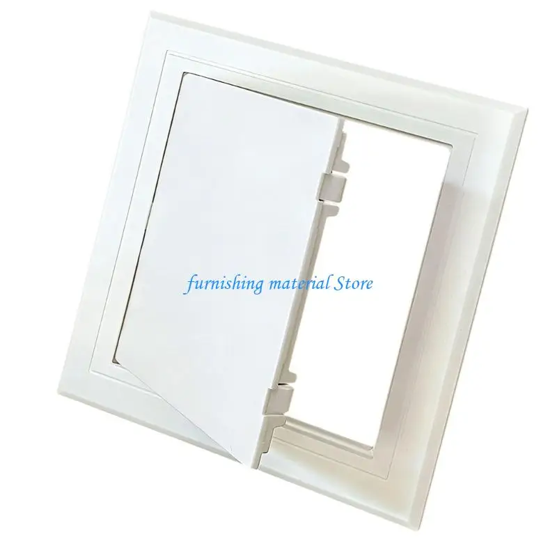 Y5GD Detachable Utility Door Cover 115x115mm Interior Size Constructed Of Strong ABS For Home Improvement Projects