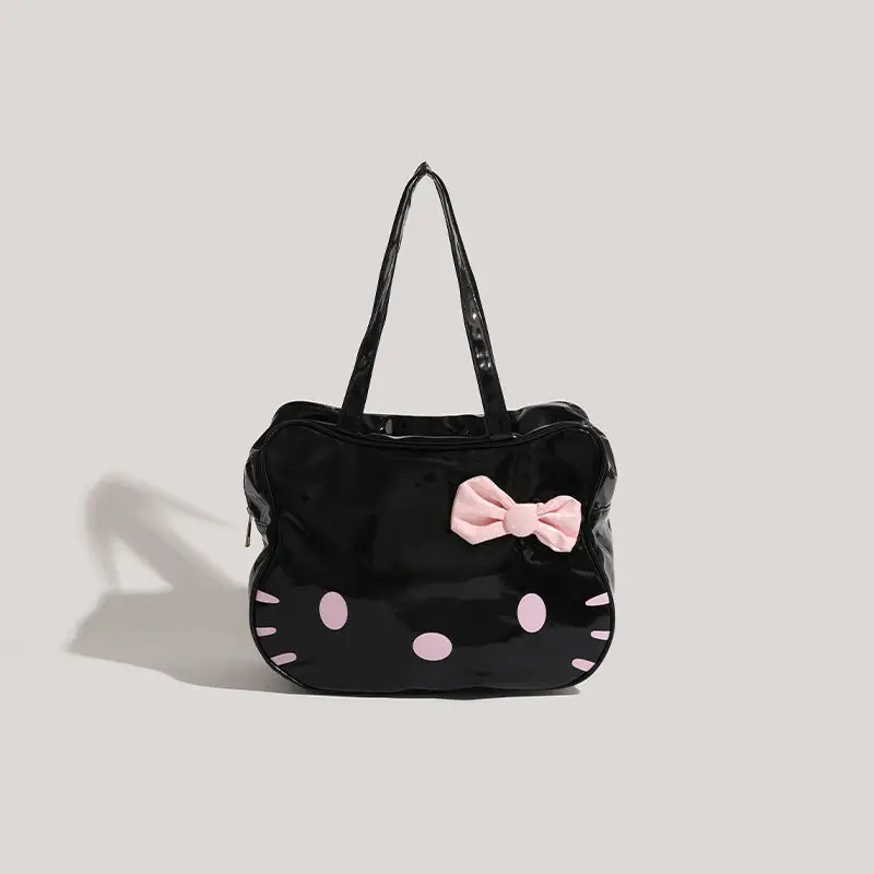 Sanrio Hello Kitty Bow Women New Large Capacity Handbag Fashion Trend Casual Shoulder Bag Korean Styl Niche Versatile Armpit Bag