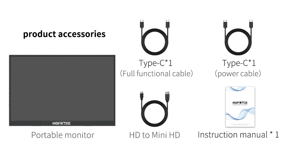 HGFRTEE 18,5 Zoll tragbarer Monitor, 100 Hz, FHD, IPS, PC-Gaming, erweitertes Display, Laptop, erweiterter Bildschirm für MAC, Laptop, PC, Xbox – Detail 16