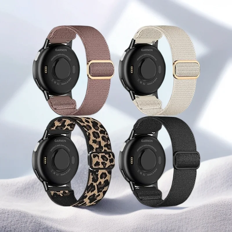 Elastische Schlaufe für Samsung Watch7 6 5 4 Nylon-Armband für Garmin Vivoactive4s/Forerunner245/Garmin Venu 3/Huawei WatchGT 6 5 4 3