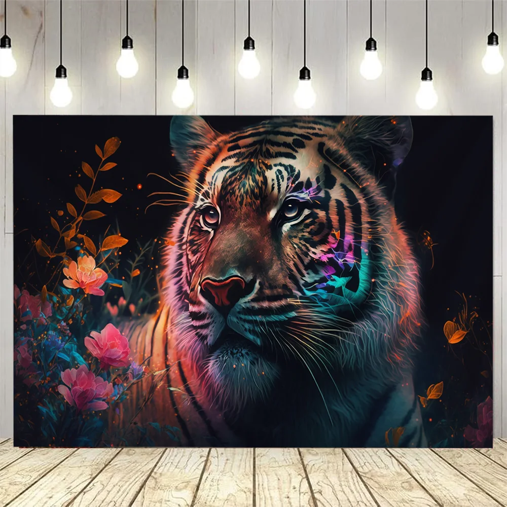 

Tiger tapestry wall hanging, psychedelic animals, home decor, hippie room art decoration, background poster, sofa bed sheets