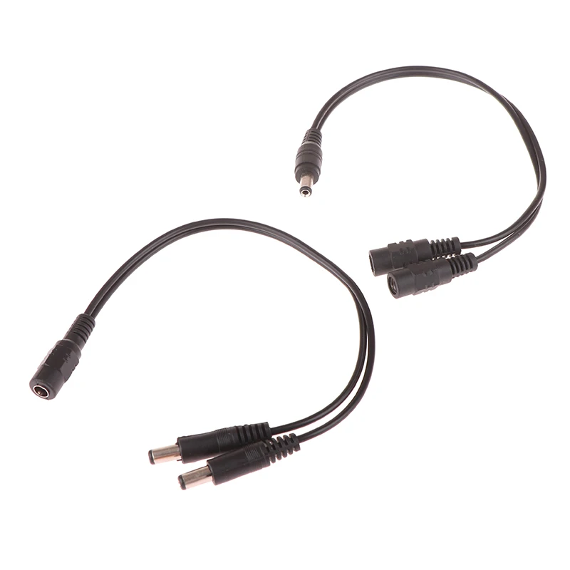 DC 12V 1 Female to 2 Male Power Split Splitter Cable 2.1*5.5mm for CCTV Camera Security DVR Accessories LED Light Strip