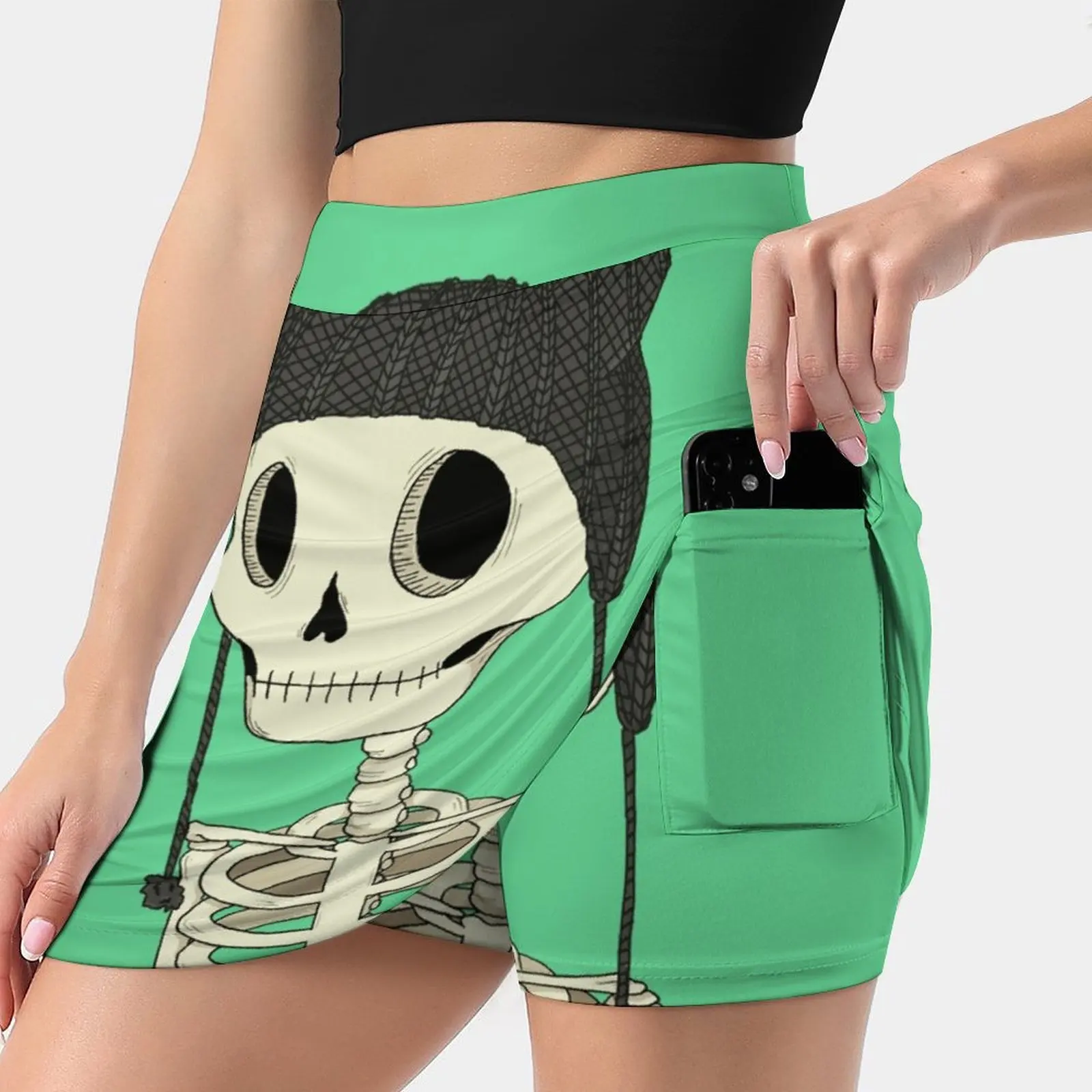 

Skeleton With Cat Hat Skirts Woman Fashion 2022 Pant Skirt Mini Skirts Office Short Skirt Skeleton Kitty Cat Skull Art Skull