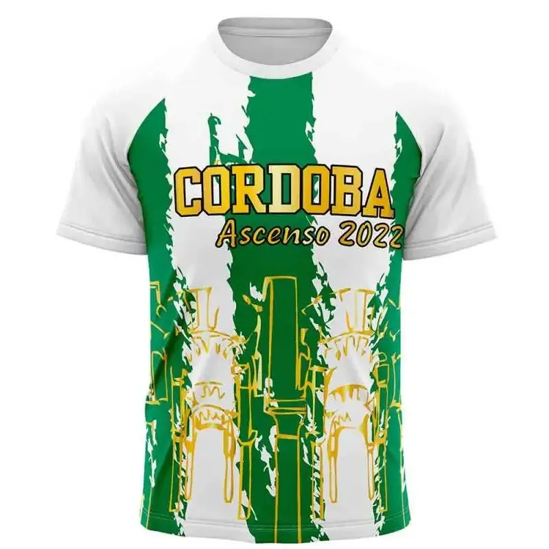 Cordoba Men_s Hot T_shirt Summer 3d Printed Casual Sports Polyester Quick Drying Short Sleeved Overs