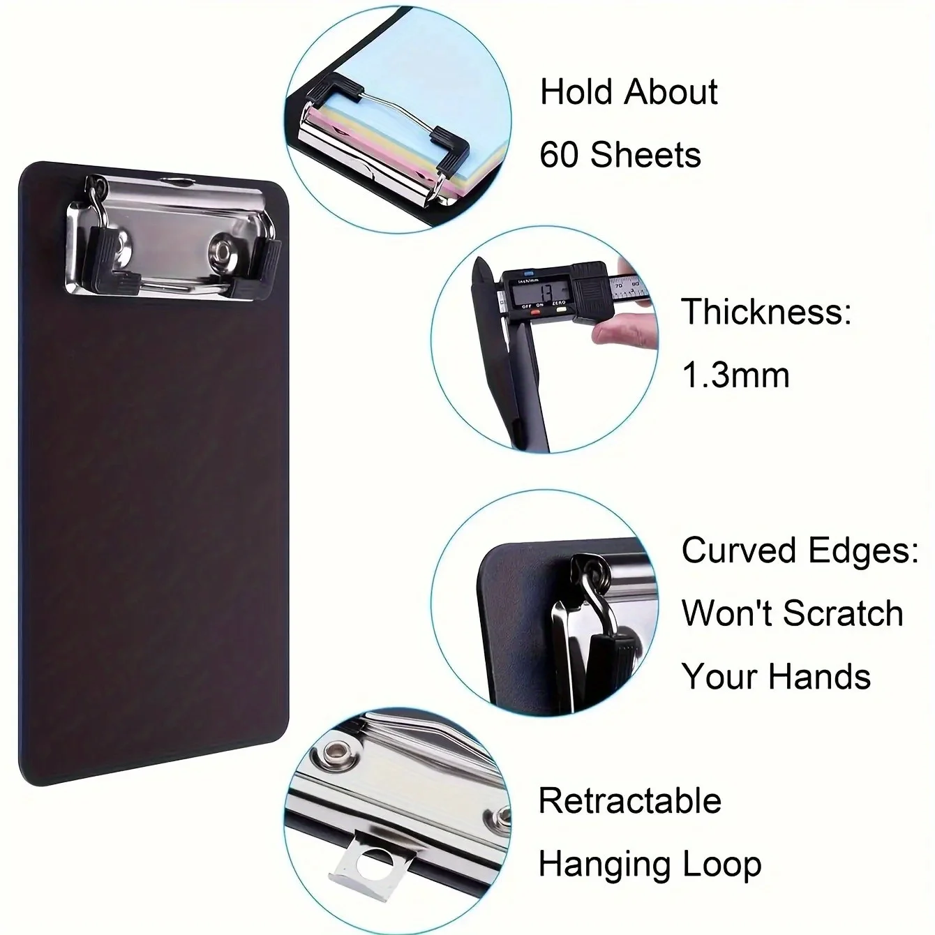 1pc Mini PP Clip, Portable Compact Clamp for Notes Receipts Bills