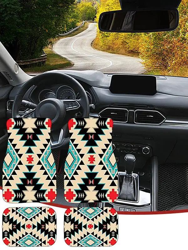 

Турецкий персидский стиль, автомобильные коврики, европейские этнические автомобильные коврики в стиле бохо, 4 шт., комплект передних и задних ковриков, автомобильные аксессуары