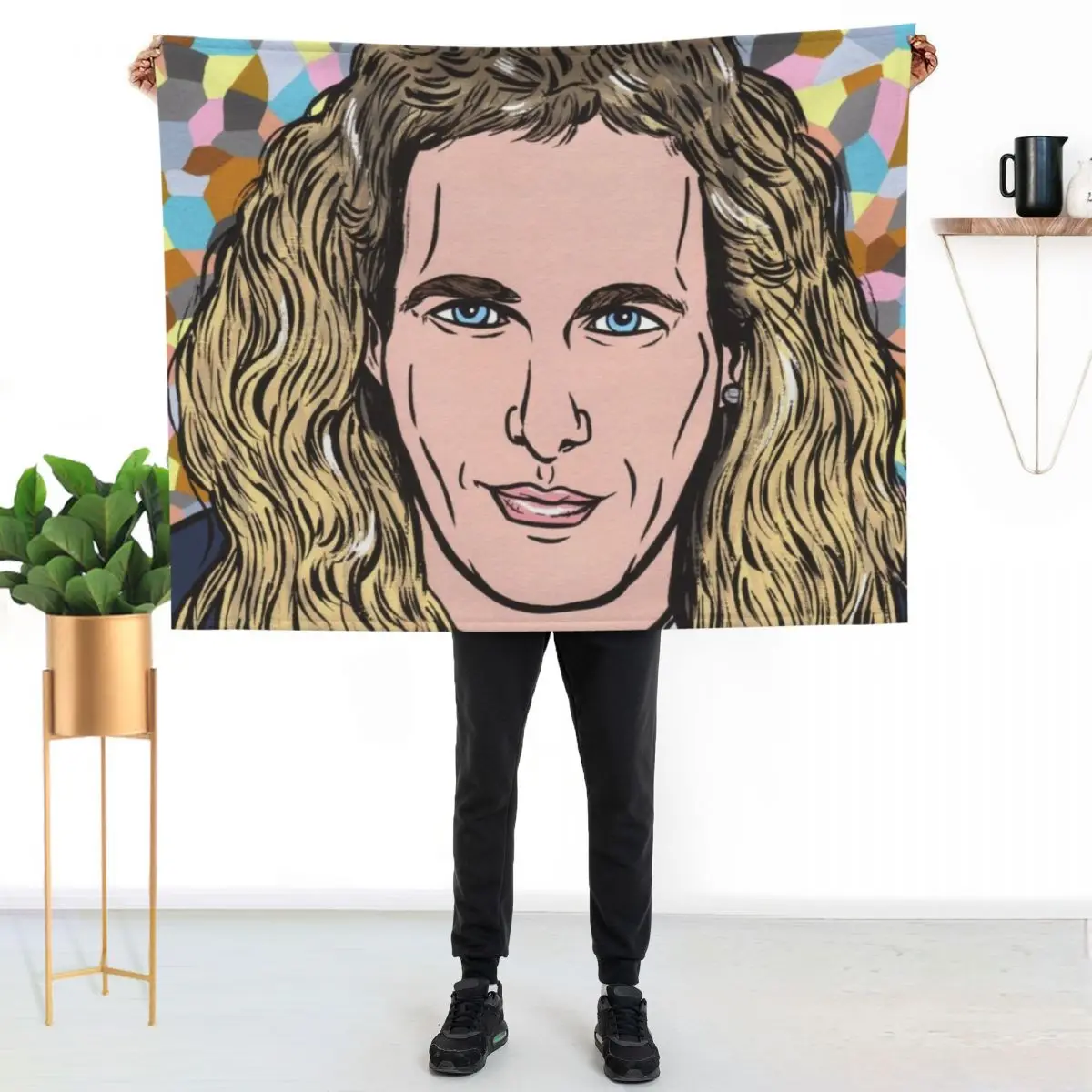 

Michael Bolton Throw Blanket Shaggy Furry Soft Blanket for Bedroom Living Room
