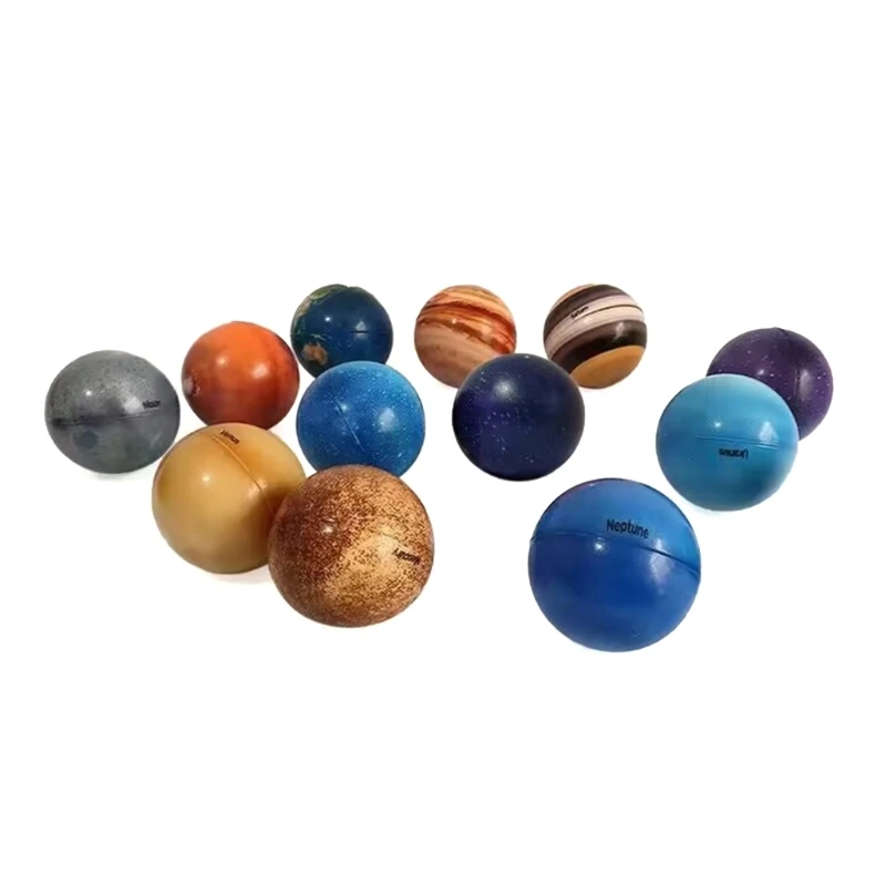 

Solar System Planet Balls Bouncing Ball Color Print Sensory Toy Ball Desk Decor Classroom Science Toy Kids Adult Favor