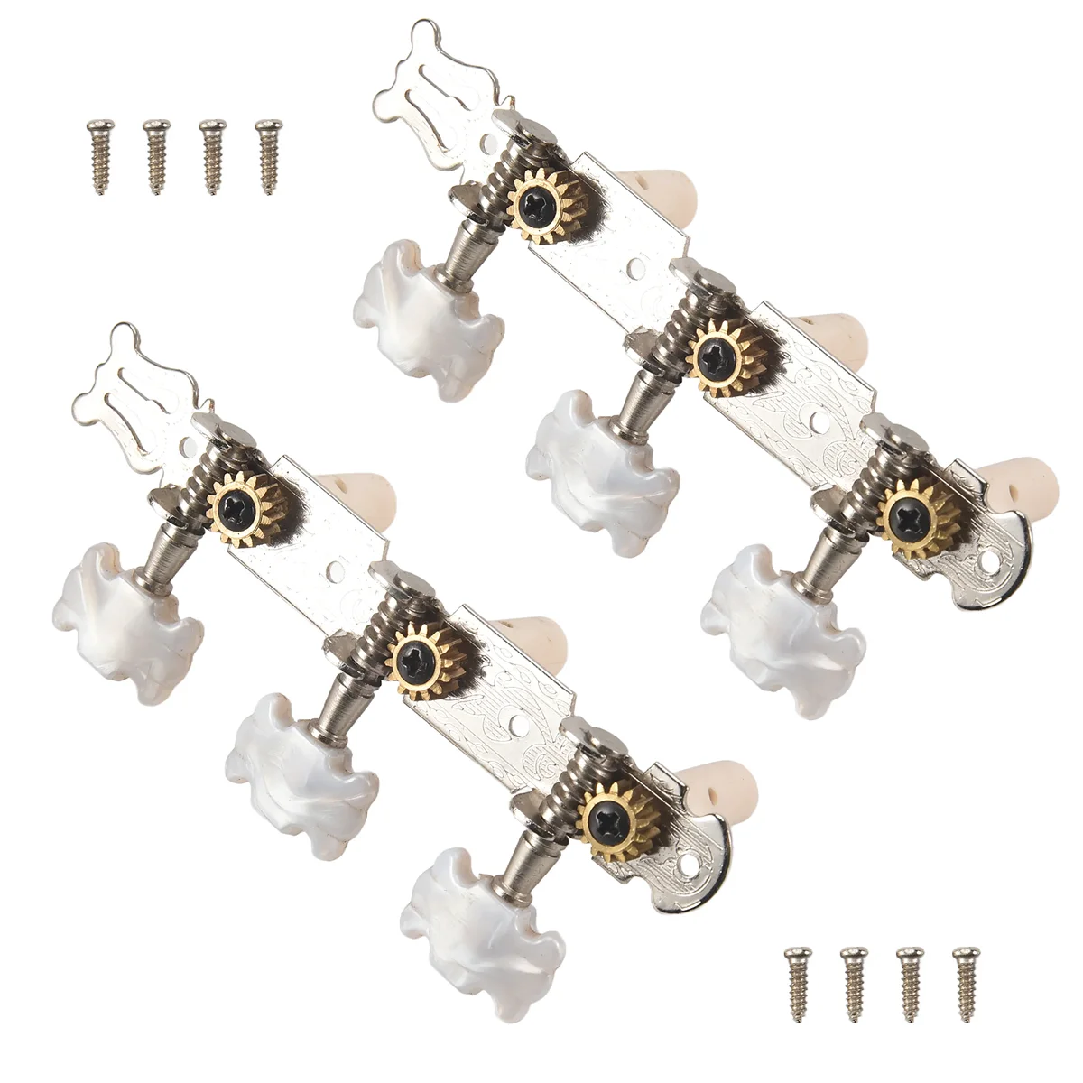 One Pair Guitar Tuning Pegs Machine Tuners White Machine Head for Classic Guitar Guitar Part Accessories