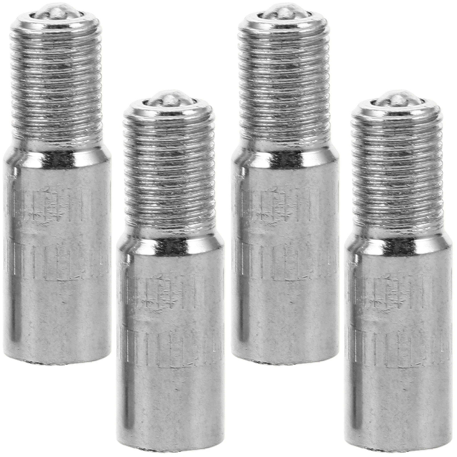 

4 Pcs Car Valve Stem Extenders Extension Cap Electric Scooter Screw-on Tire Silver Nickel-plated Copper Air