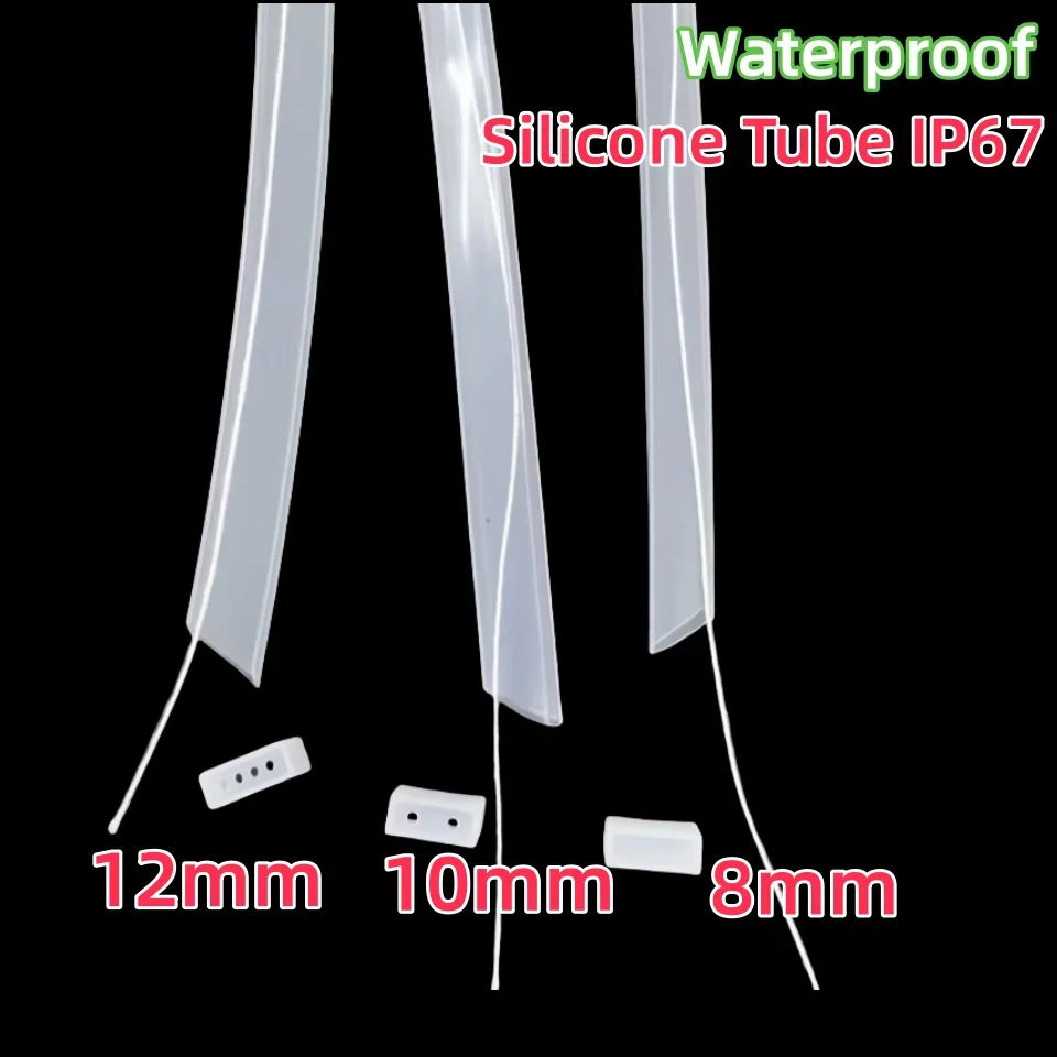 1-10M Transparent Silicon Tube Led IP67 Waterproof Hose 8mm 10mm 12mm 5050 3528 5630 6803 SK6812 WS2811 WS2812B Led Strip Light