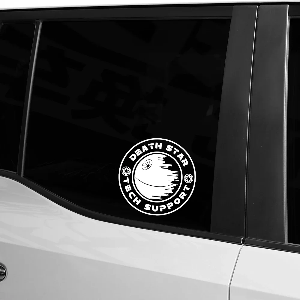 Car Sticker Space Wars Death Star Tech Support Vinyl Decal Body Window Laptop Waterproof Sticker Auto Exterior Decor Accessories