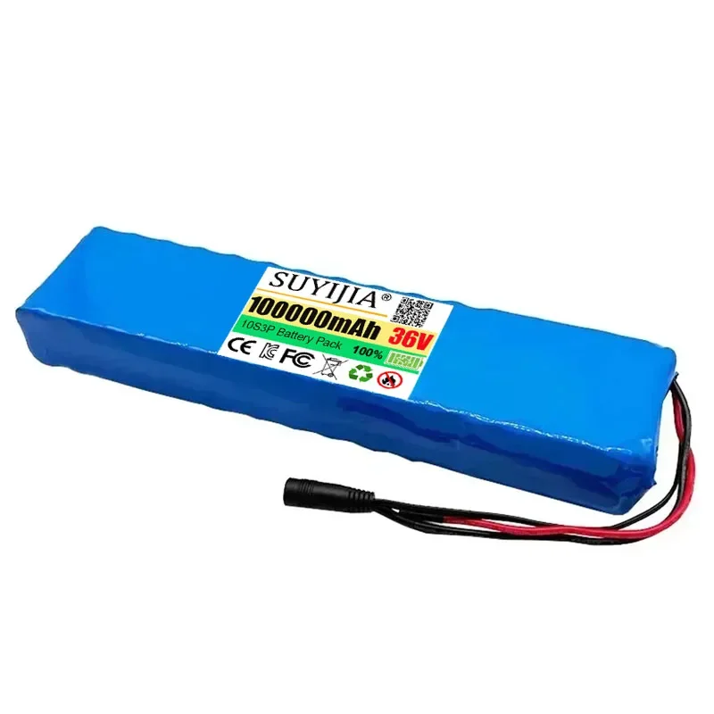 

18650 10S3P 36V 100Ah Rechargeable Lithium Battery Pack 250W-1000W with BMS for bicycle electric scooter